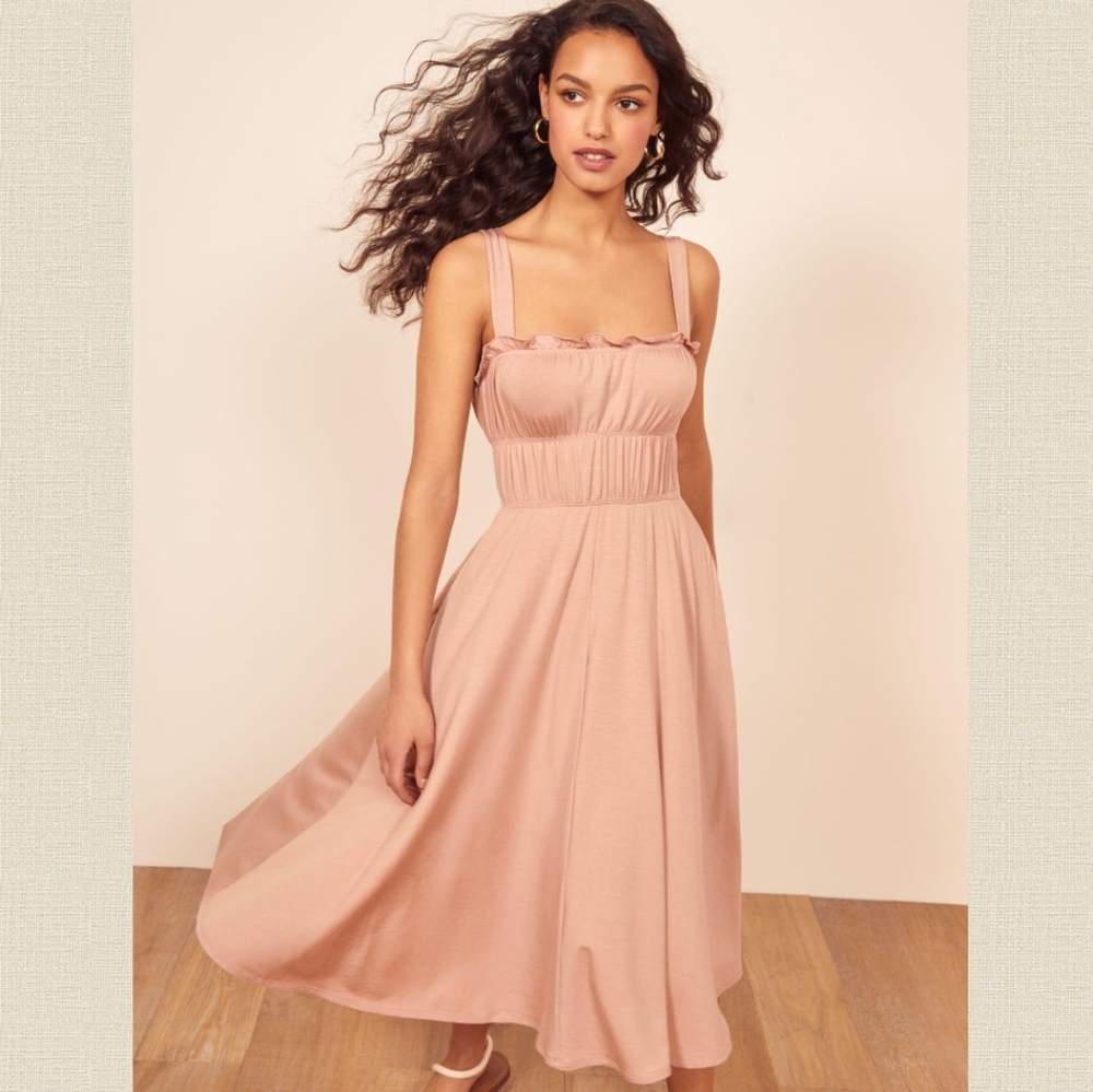 Reformation Miranda Dress Blush